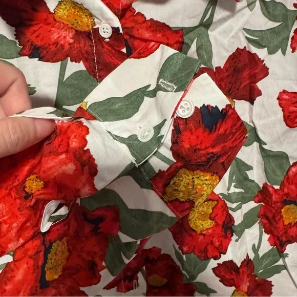 Anthro Endless Rose Floral Button Up Shirt - Women’s Large - Picture 5 of 8